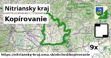 Kopírovanie, Nitriansky kraj