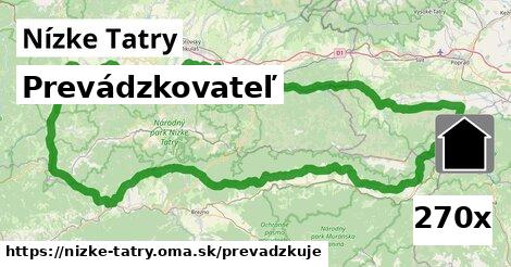 prevádzkovateľ v Nízke Tatry