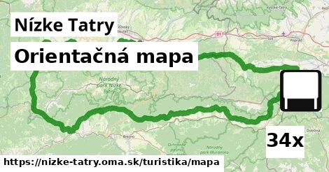 orientačná mapa v Nízke Tatry