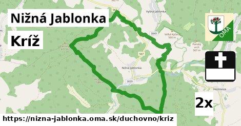 Kríž, Nižná Jablonka