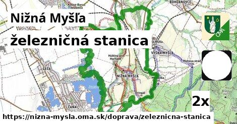železničná stanica v Nižná Myšľa