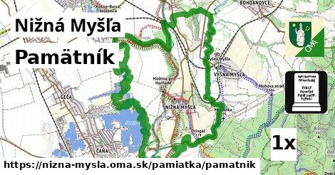 Pamätník, Nižná Myšľa