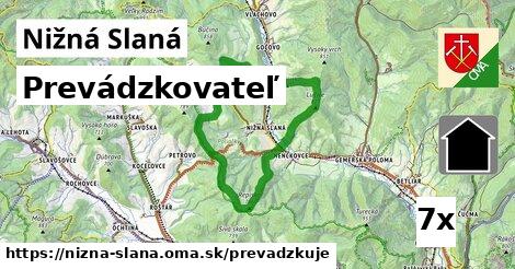 prevádzkovateľ v Nižná Slaná