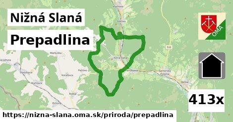 Prepadlina, Nižná Slaná