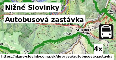 Autobusová zastávka, Nižné Slovinky