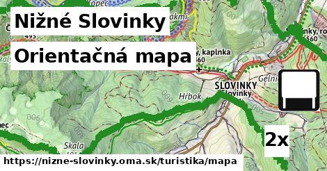 Orientačná mapa, Nižné Slovinky
