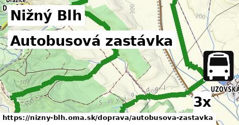 autobusová zastávka v Nižný Blh