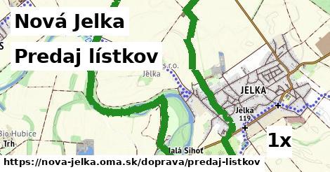 Predaj lístkov, Nová Jelka