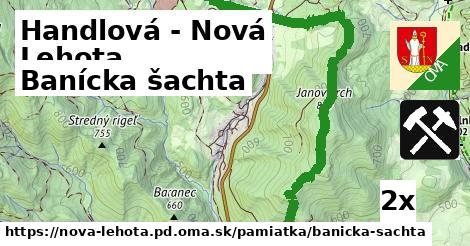 Banícka šachta, Handlová - Nová Lehota