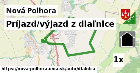 Príjazd/výjazd z diaľnice, Nová Polhora