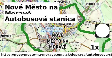 autobusová stanica v Nové Město na Moravě