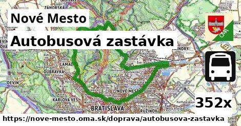 autobusová zastávka v Nové Mesto