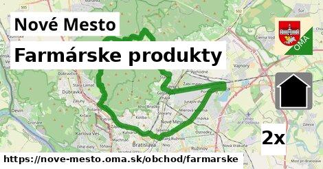 farmárske produkty v Nové Mesto