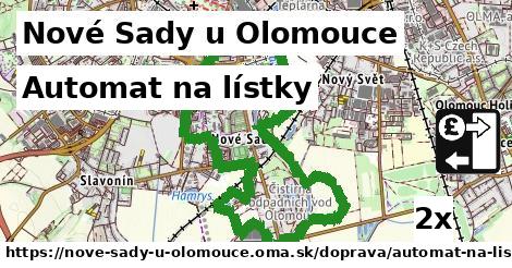 Automat na lístky, Nové Sady u Olomouce
