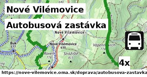 autobusová zastávka v Nové Vilémovice