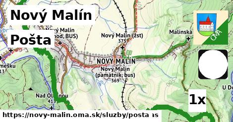 Pošta, Nový Malín