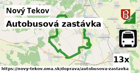 Autobusová zastávka, Nový Tekov