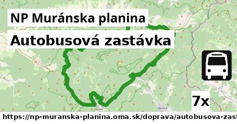 Autobusová zastávka, NP Muránska planina