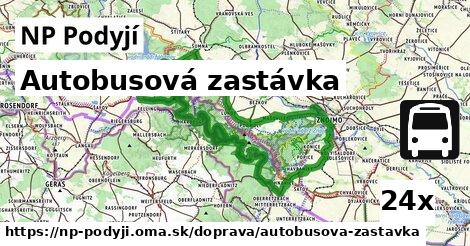 Autobusová zastávka, NP Podyjí