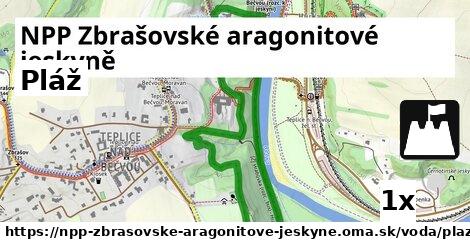 Pláž, NPP Zbrašovské aragonitové jeskyně