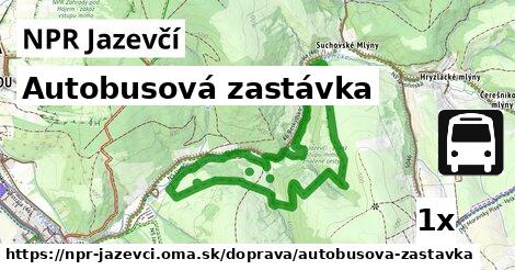 Autobusová zastávka, NPR Jazevčí