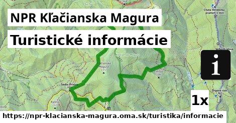 Turistické informácie, NPR Kľačianska Magura