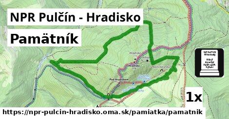 Pamätník, NPR Pulčín - Hradisko