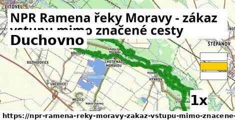 duchovno v NPR Ramena řeky Moravy - zákaz vstupu mimo značené cesty