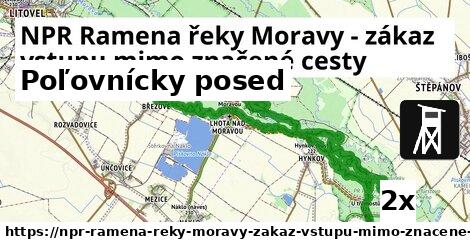 Poľovnícky posed, NPR Ramena řeky Moravy - zákaz vstupu mimo značené cesty