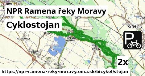 cyklostojan v NPR Ramena řeky Moravy
