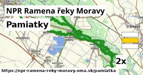 pamiatky v NPR Ramena řeky Moravy