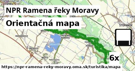 Orientačná mapa, NPR Ramena řeky Moravy