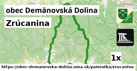 Zrúcanina, obec Demänovská Dolina