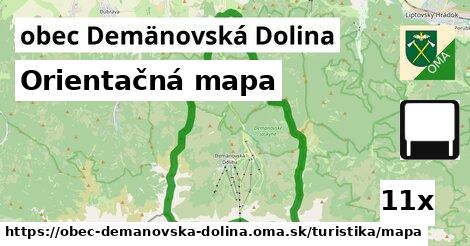 Orientačná mapa, obec Demänovská Dolina