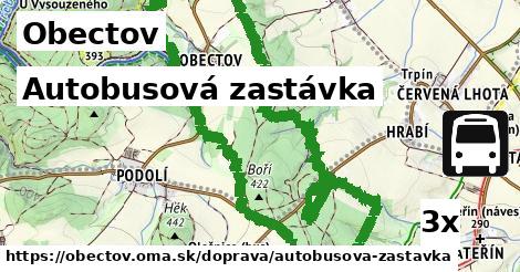 Autobusová zastávka, Obectov