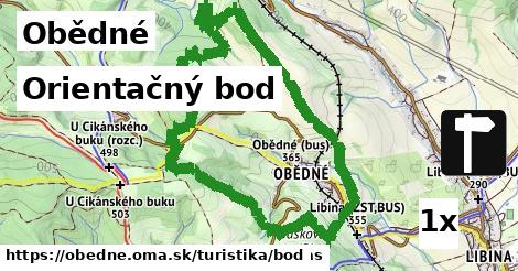 orientačný bod v Obědné