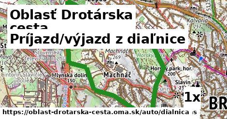 príjazd/výjazd z diaľnice v Oblasť Drotárska cesta