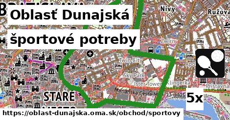 športové potreby, Oblasť Dunajská