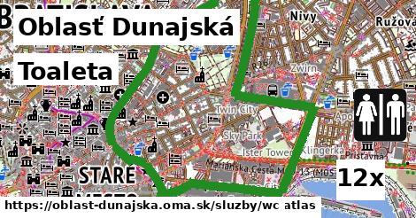 Toaleta, Oblasť Dunajská