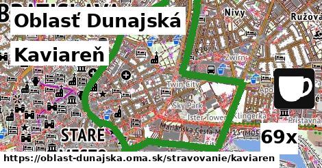 Kaviareň, Oblasť Dunajská