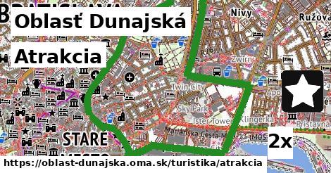 Atrakcia, Oblasť Dunajská