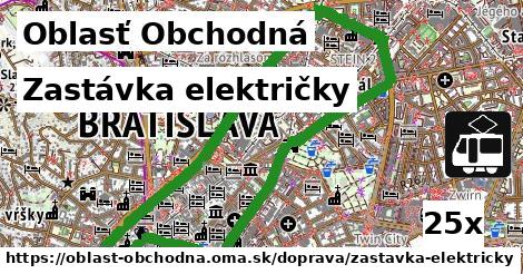 Zastávka električky, Oblasť Obchodná