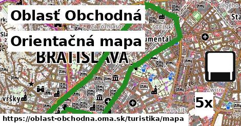 Orientačná mapa, Oblasť Obchodná