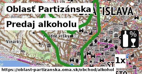 Predaj alkoholu, Oblasť Partizánska