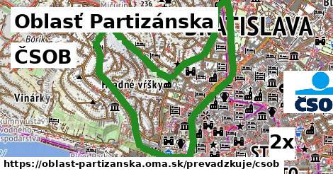 ČSOB, Oblasť Partizánska