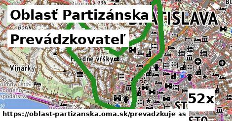 prevádzkovateľ v Oblasť Partizánska