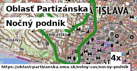 Nočný podnik, Oblasť Partizánska