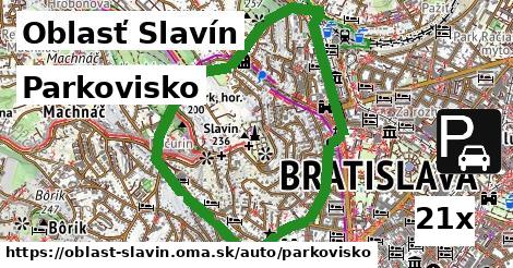 Parkovisko, Oblasť Slavín