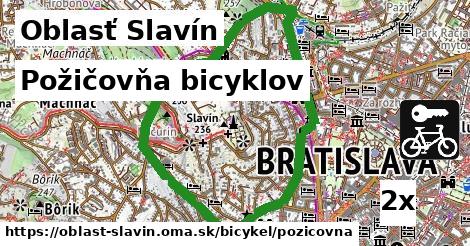 Požičovňa bicyklov, Oblasť Slavín