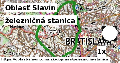 železničná stanica, Oblasť Slavín